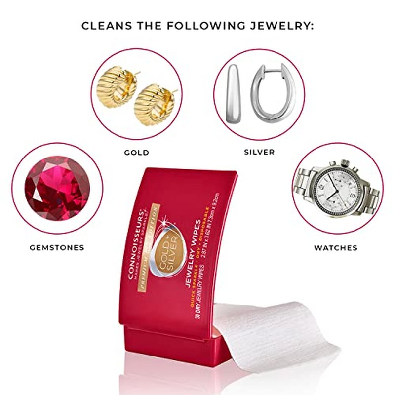 Connoisseurs Compact Jewelry Wipes - Gold & Silver Cleaner