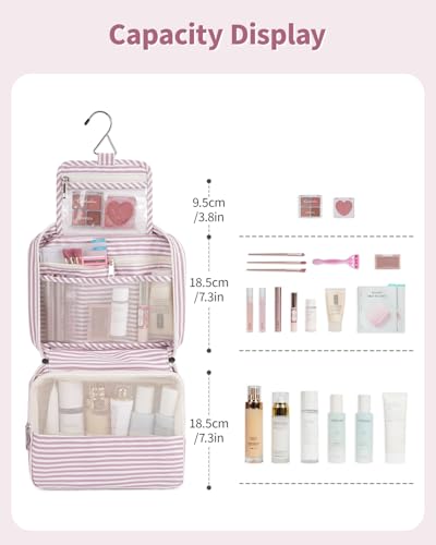 Narwey Small Hanging Travel Toiletry Bag for Women