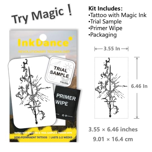 Dark Sword Semi-Permanent Tattoo | Waterproof, Lasts 1-2 Weeks