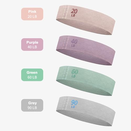 YIHONGYAN Booty Bands Set - 4 Resistance Levels for Glutes & Legs
