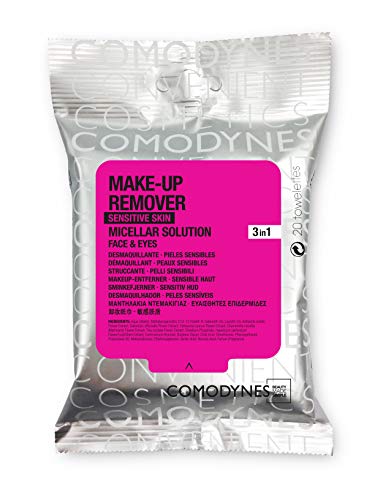 Comodynes Makeup Remover Towels for Sensitive Skin, Oats - 20 Pack
