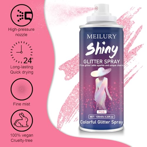 Holographic Glitter Hair and Body Spray - Meilury Shimmer Highlighter