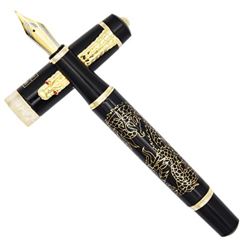 Gullor Fountain Pen - Dragon Pattern, 18K Gold Nib