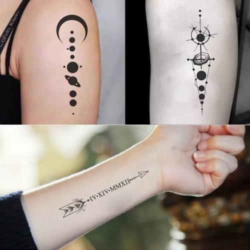 8 Sheet Temporary Tattoos Waterproof Stickers for Adults