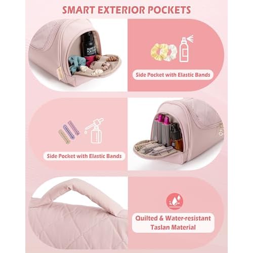 Hair Tools Travel Bag Compatible with Dyson Airwrap Styler, Hair Tool Organizer with Hanging Hook for Multi-Stylers, Pink