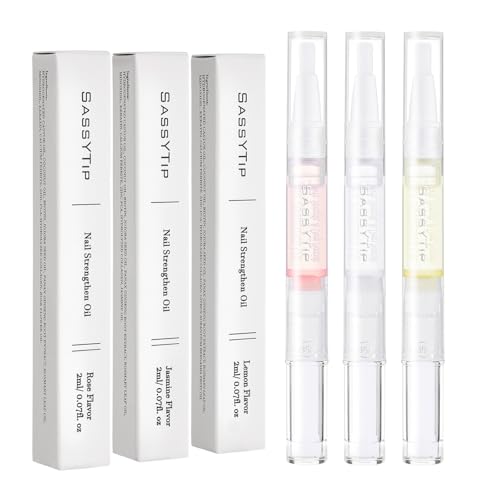 SASSYTIP Cuticle Oil Pen for Brittle Nails - Biotin & Ginseng Nail Strengthener