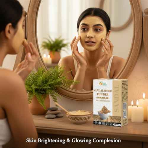 Herbs Botanica Chandan Sandalwood Powder Natural 227gm / 8 oz For Skin, Face Pack, Face Mask, Worship Tilak, Auspicious Occasions 100% Natural, Soothing, Cleansing, Wrinkles