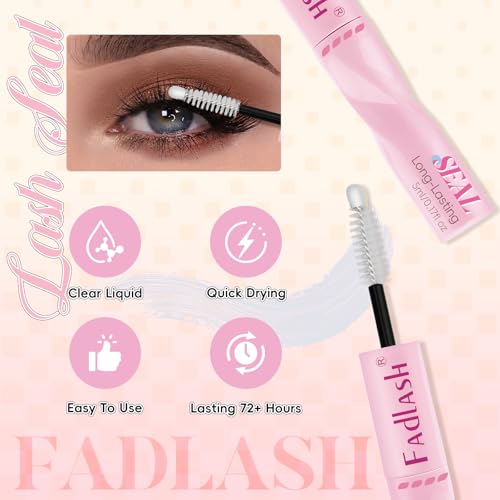 FADLASH Lash Bond and Seal Eyelash Glue - 2 in 1, 72-Hour Hold