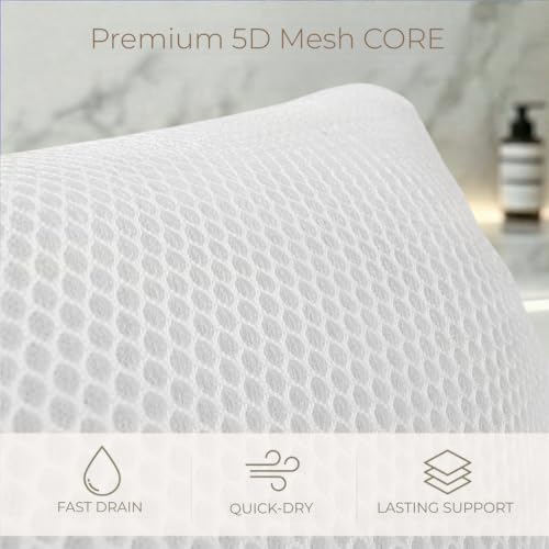 Luxury Spa Bath Pillow – 5D Mesh Head & Back Support