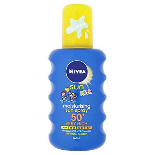Nivea Sun Sun Spray for Children, SPF 50+, 200 ml Spray Bottle, Kids Protection & Care