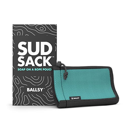 Ballsy Sud Sack Soap Pouch, Exfoliating Sponge for Baths and Showers - Compatible with Duke Cannon & Related Bars