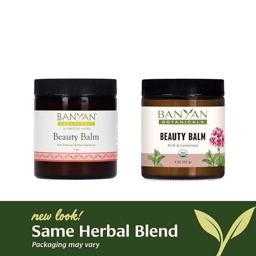 Banyan Botanicals Beauty Balm - USDA Certified Organic, 4 oz - Shatavari & Rose Geranium to Moisturize & Soften Skin