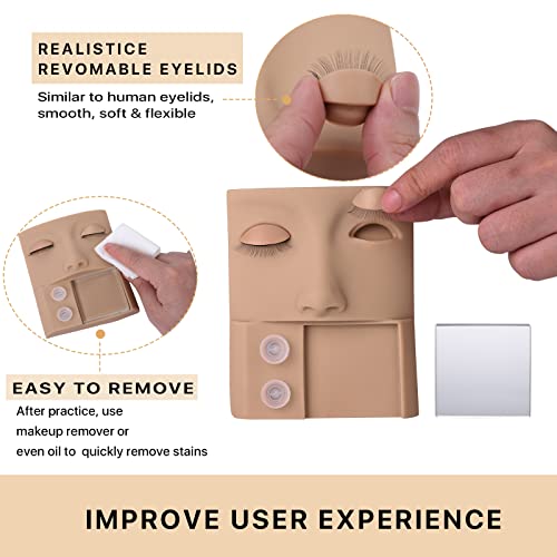 Lash Mannequin Head 3-in-1 Eyelash Extension Practice Kit