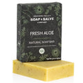 Chagrin Valley Natural Soap Bar - Organic EVOO, Fresh Aloe and Parsley - For Soothing, Calming and Hydrating Skin - Large 5.6 oz Organic Bar Soap for Men and Women