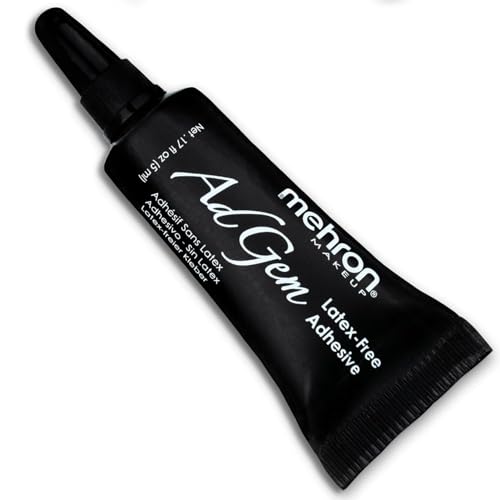 Mehron Makeup AdGem Adhesive | Latex-Free Body & Eyelash Glue for Rhinestones & False Lashes | Strong, Cosmetic Adhesive ? .17 fl oz (5 ml)