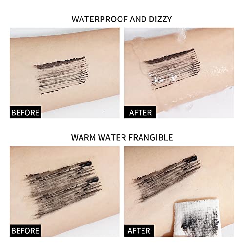 2 in 1 Waterproof Mascara, Tiny Brush for Fine Short Eyelash, Natural Lengthening And Thickening Effect, Extra Long Lash Eyelashes,Voluminous Eyelashes, Smudge-proof £¨1 Pcs£©