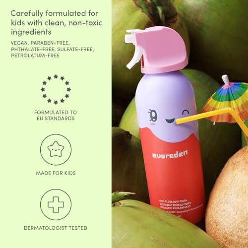 Evereden Kids Cloud Body Wash (6.7 fl. oz., Juicy Citrus) : Creamy Nourishing Cloud-Like Texture and Multi-Vitamin Body Lotion, Gentle & Non-Toxic Moisturizing Kids Lotion