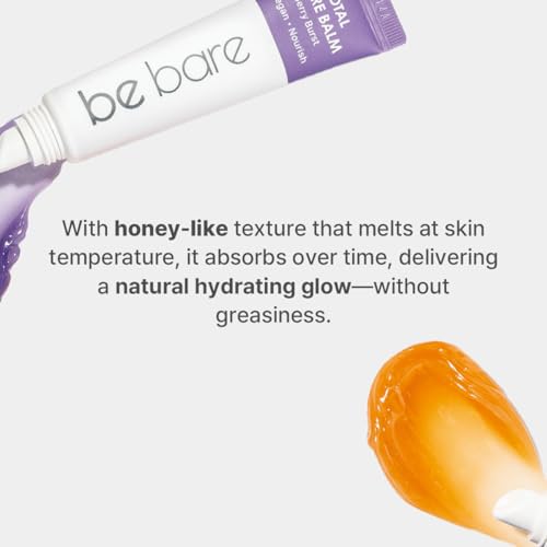 Naisture Be Bare Total Care Balm Dual Pack - Berry Burst and Peachy Pleasure Nourishing Multi-Balm with Vitamin E for Moisturizing Lips, Nails, Elbows and Dry Skin (2 pc)