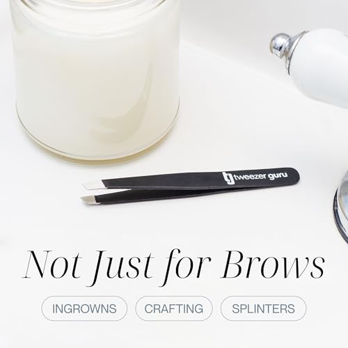 Precision Slant Tweezers for Women & Men – Stainless Steel