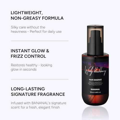 Perfumed Hair Oil & Serum 2-in-1 ? Korean Essence Oil for Frizzy, Dry, Damaged Hair & Glass Hair Shine ? Argan Oil & Amino Acids ? Sulfate & Paraben-Free ? Woody Blackberry, 100ml / 3.38 fl oz
