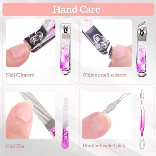 7-in-1 Stainless Steel Manicure Pedicure Nail Kit - Travel Case