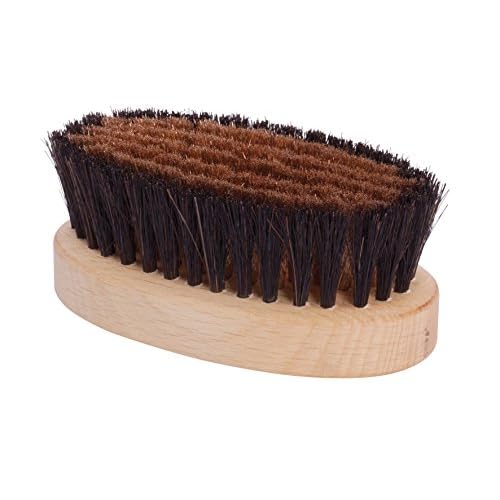 Redecker Ionic Massage Body Brush with Horsehair Bristles Threaded with Fine Bronze Wires, Oiled Beechwood Handle, 3-1/2-Inches