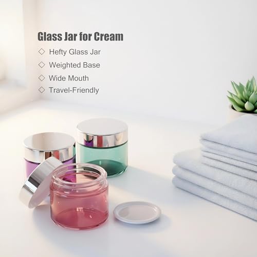 12Pack 2oz Small Glass Jars with Lids, 2 oz Travel Jars with Inner Liners,2 Ounce Travel Containers for Toiletries Cosmetics Containers,Cream Lotion,Body Scrub(12 Pack (2oz))