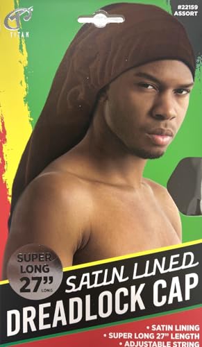 Titan Satin Lined Dreadlock Cap 27" Long Hair