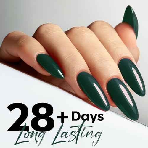 modelones Gel Nail Polish Green Gel Polish Soak Off Winter Nail Polish Christmas Art Manicure Gift 15 ML