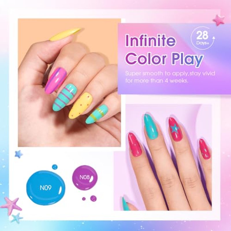 15 Color Quick Dry Nail Polish Set - Fast Drying Non-Gel