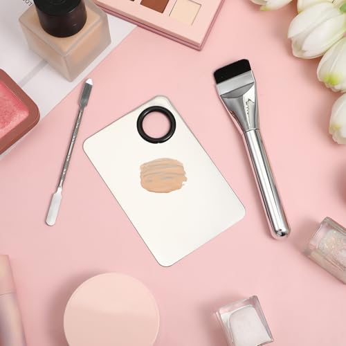 3-Piece Stainless Steel Makeup Mixing Palette Set