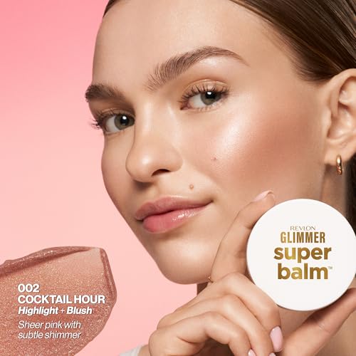 Revlon Glimmer Super Balm Multi-Use Face Highlighter, Bronzer & Blush, Cocktail Hour