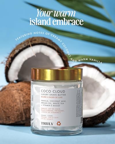 Coco Cloud Shave Butter - Hydrating Vegan Shaving Cream for Women 2 Oz