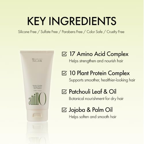 ANILLO Protein Hair Mask - Patchouli Garden for Damaged Hair, 5.07 fl oz