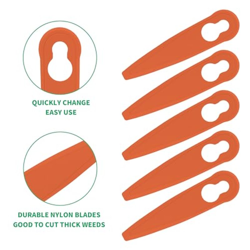 100-Pack Nylon Trimmer Blades for STIHL Polycut & Sun Joe