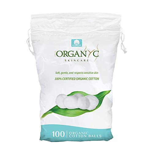 Organyc 100% Organic Cotton Balls - Biodegradable, 100 Count