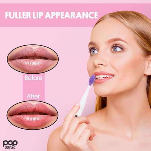 Pop Sonic Lip Exfoliator Brush - Electric Sonic Vibration for Chapped Lips