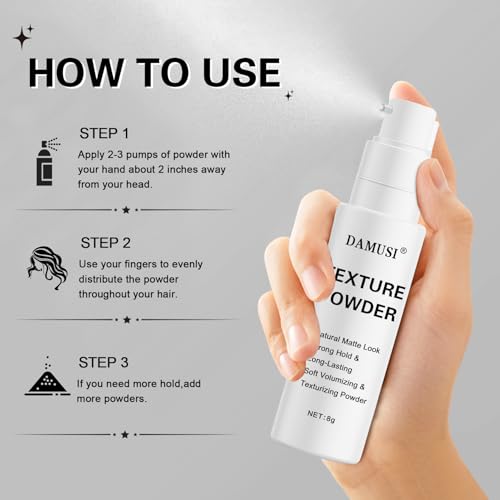 DAMUSI Hair Texture Powder Spray - Volumizing Matte Finish