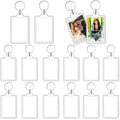 16 Pack Acrylic Photo Keychains - Customizable Clear Picture Holders for DIY Crafts