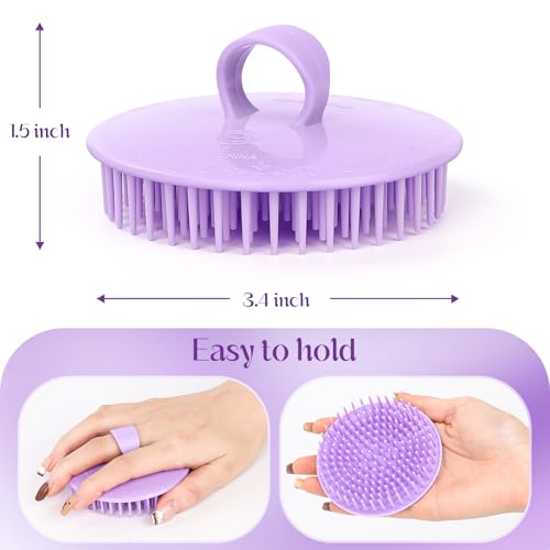 4-Pack Scalp Massager Brush - Hair Exfoliator & Dandruff Cleaner
