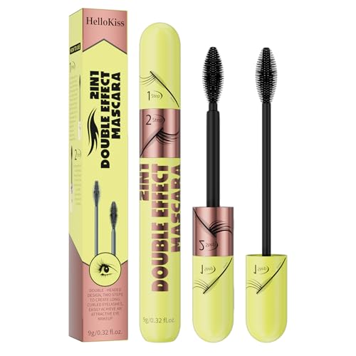 Dual-Effect 2-in-1 Mascara - Waterproof Volumizing & Lengthening