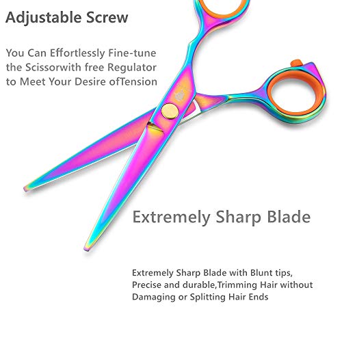 Hair Cutting Scissors Shear 5" Professional Barber Hair Shears Cutting Scissors Salon Hairdressing Razor Regular Scissor