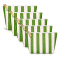 Aspen Lane Makeup Bag Set of 5, Preppy Stripe Water Resistant