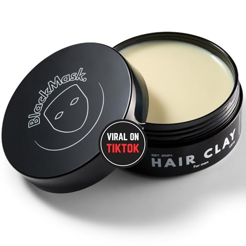 BlackMask Hair Clay for Men - Matte Finish Strong Hold