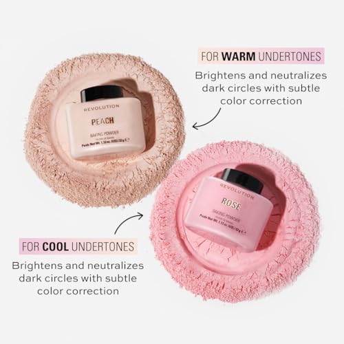 Revolution Beauty Loose Baking Powder, Rose – Setting & Mattifying