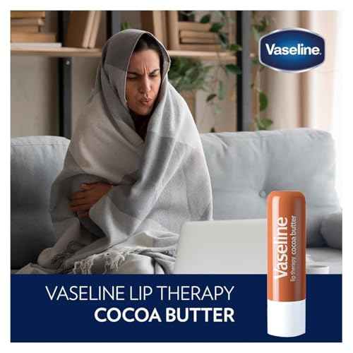 Vaseline Lip Therapy Cocoa Butter Lip Balm, 6 Pack, 0.16 Oz Ea