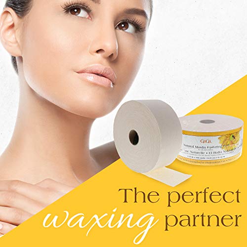 Gigi Epilating Muslin Roll ? Wax Strips for Hair Removal, Natural Muslin Wax Roll for Face & Body, 3.25-inch X 100 Yards