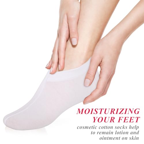 10-Pack Reusable Moisturizing Spa Cotton Socks for Dry Cracked Feet