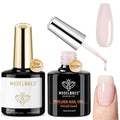 modelones Builder Nail Gel with Top Coat, 8-In-One Cover Nude