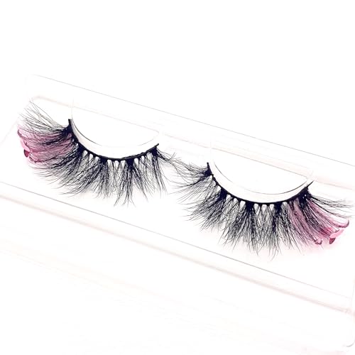 Wispy Dramatic Fluffy Strip Lashes - Pink Glitter Hearts